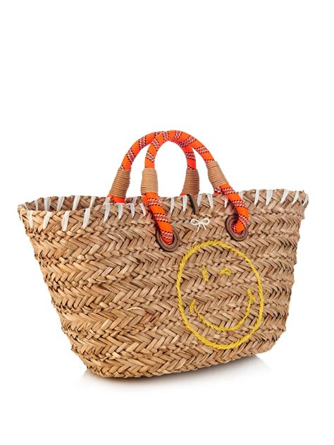 small straw beach bag